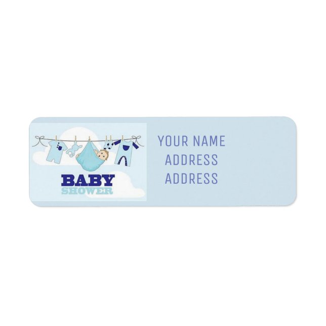 BABY-DUSCHEN-RÜCKSENDEADRESSEN-AUFKLEBER ` (Vorne)