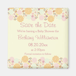 Baby-Duschen-Save the Date extravagantes modernes Magnet
