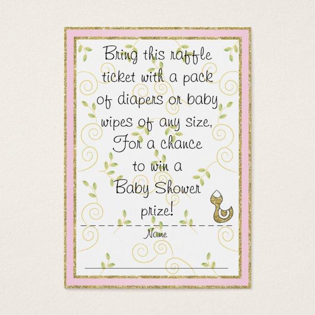 Baby Duschgel Ticket/PINK/Gold Birds (Vorderseite)