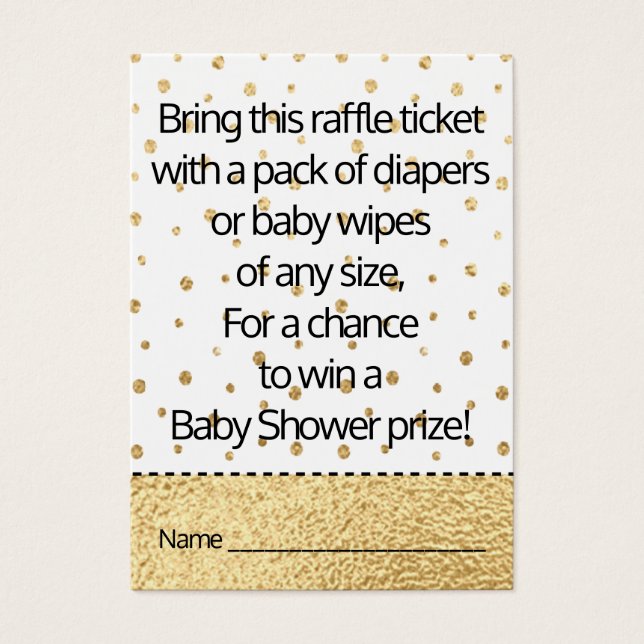 Baby Duschkabine Ticket/Gold Baby Penguin (Vorderseite)
