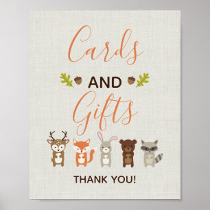 Baby-Duschkarten und Geschenkschild Poster