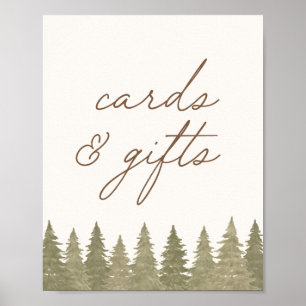 Baby-Duschkarten und Geschenkschild Poster