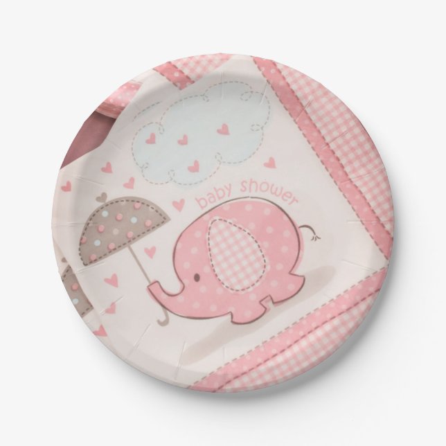 Baby-Duschpapier-Teller Pappteller (Vorderseite)