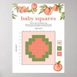 Baby-Duschwettplätze für Sweet Peach unterzeichnen Poster