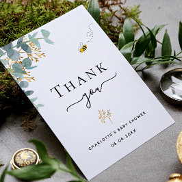 Baby Duwer eucalyptus grüne Biene vielen Dank Postkarte