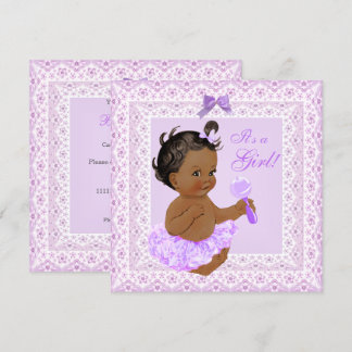 Baby Duwer Girl Hübsch Lavender Lace Ethnic Einladung