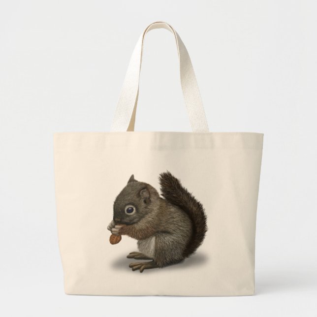 Baby-Eichhörnchen Jumbo Stoffbeutel (Vorne)
