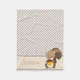 Baby Eichhörnchen u. Diamonds personalisiert Fleecedecke