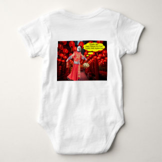Baby ein Stück. Happy Chinese New Year. Panda/ma Baby Strampler