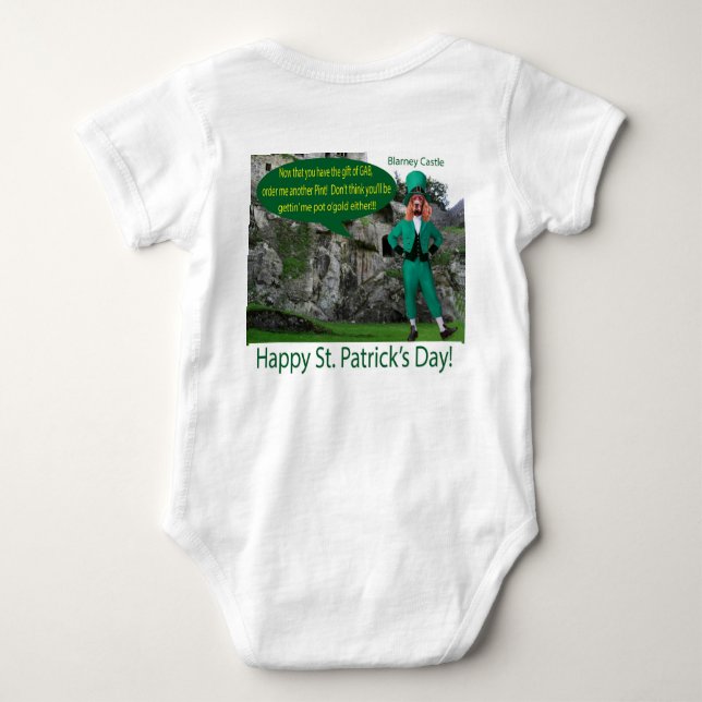 Baby ein Stück. Happy St. Patrick's Day. irish s Baby Strampler (Rückseite)