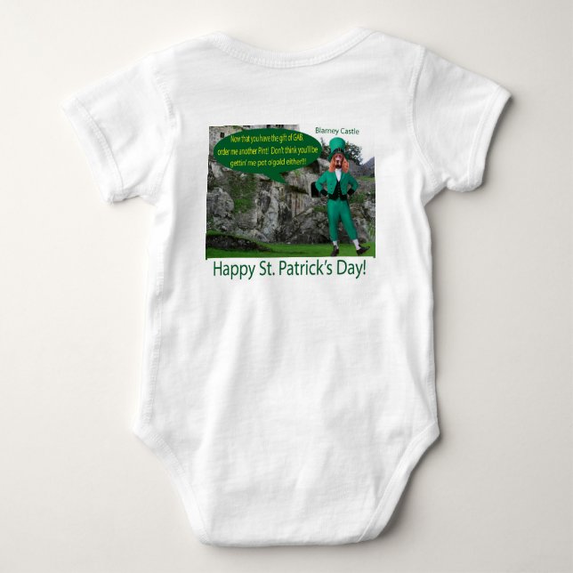 Baby ein Stück. Happy St. Patrick's Day. irish s Strampler (Rückseite)