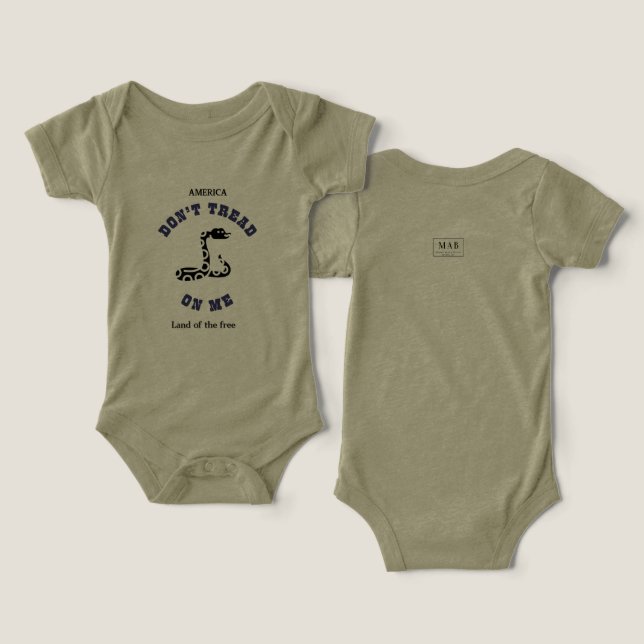 Baby ein Stück "Tread on me" (Design Vorderseite & Rückseite)