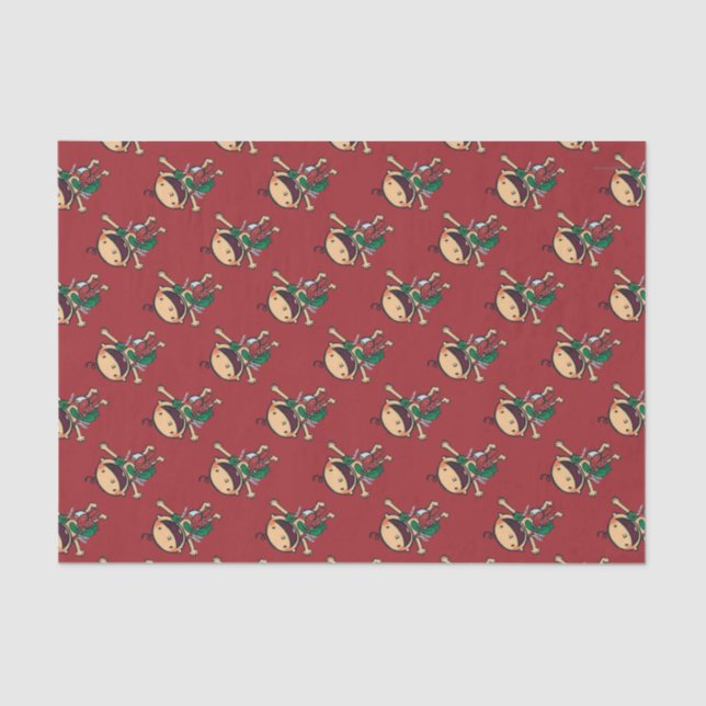 Baby eingewickelt in den Bögen für Weihnachten Seidenpapier (Vorderseite)