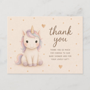 Baby Einhorn Baby Shower Dankeschön Postkarte