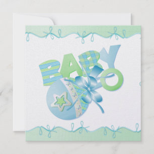 Baby-Einladung 5,25" x 5,25" Einladung