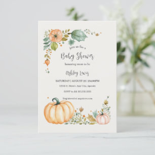Baby-Einladungen zum Herbst-Kürbis-Fest Einladung