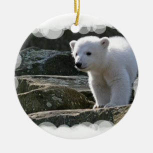 Baby-Eisbär-Verzierung Keramik Ornament