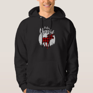 Baby-Elch Rotkariert Büffel Passende Familien-Schl Hoodie