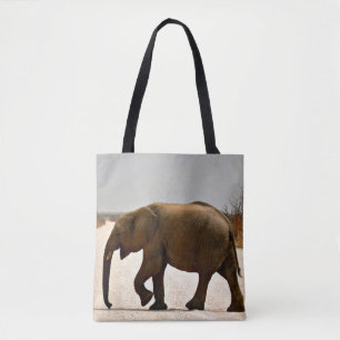 Baby-Elefant auf staubiger Spur
