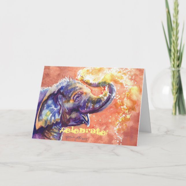 Baby-Elefant feiern! Ankündigung (Vorderseite)