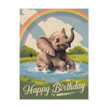 Baby-Elefant Kinder Alles Gute zum Geburtstag