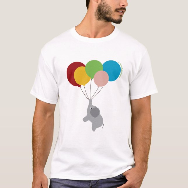 Baby-Elefant mit Ballon-Shirt T-Shirt (Vorderseite)