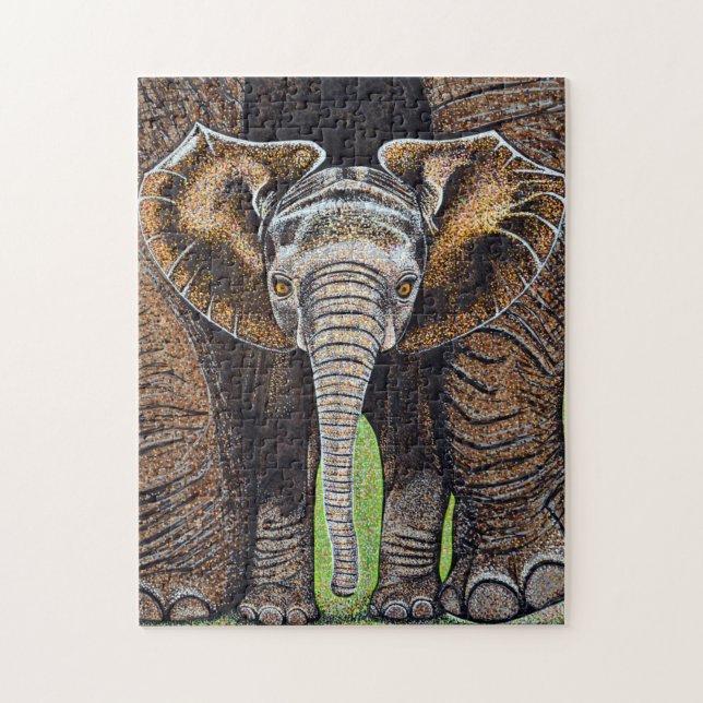 Baby-Elefant-Puzzlespiel Puzzle (Vertikal)