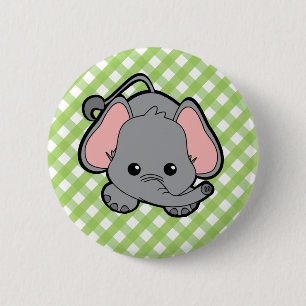 Baby-Elefant-Süsse Button