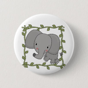 Baby-Elefant-T-Shirts und Geschenke Button