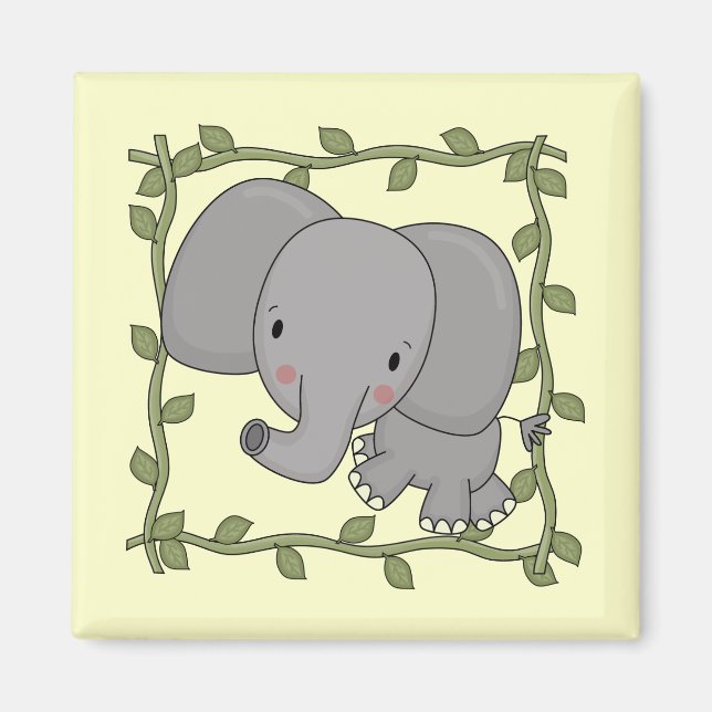 Baby-Elefant-T-Shirts und Geschenke Magnet (Vorne)