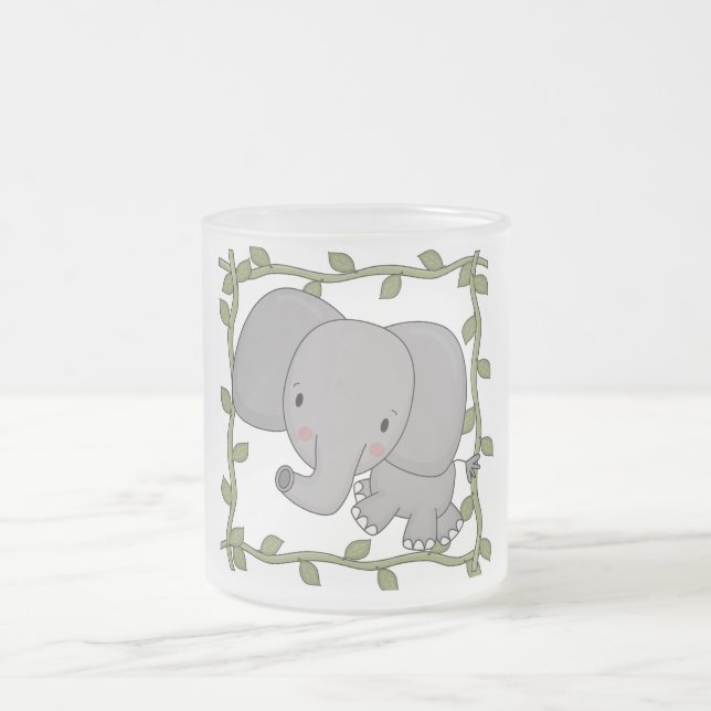 Baby-Elefant-T-Shirts und Geschenke Mattglastasse (Mittel)