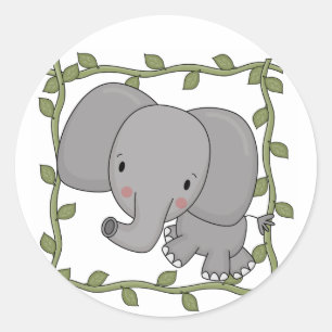 Baby-Elefant-T-Shirts und Geschenke Runder Aufkleber