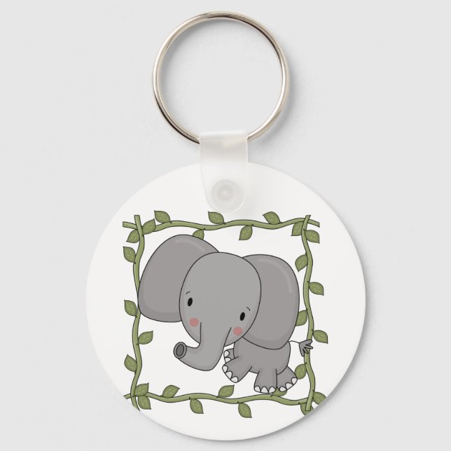 Baby-Elefant-T-Shirts und Geschenke Schlüsselanhänger (Vorderseite)