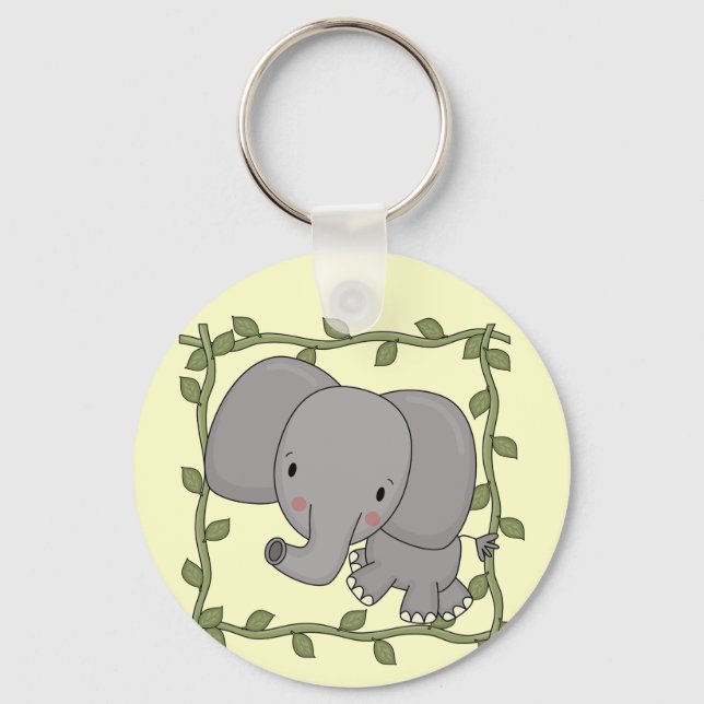 Baby-Elefant-T-Shirts und Geschenke Schlüsselanhänger (Vorderseite)