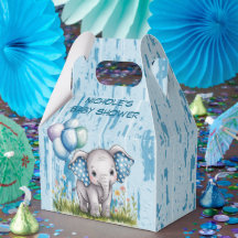 Baby Elefant und Wildflower Boy Baby Shower