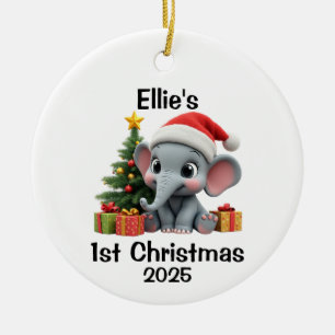 Baby Elefant Weihnachten Keramik Ornament