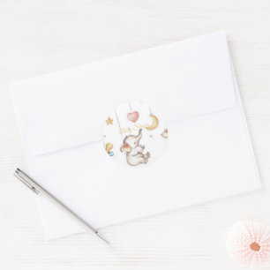 Baby-Elefanten-Aufkleber Runder Aufkleber