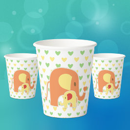 Baby-Elefanten geschlechtsneutrale Babyparty  Pappbecher