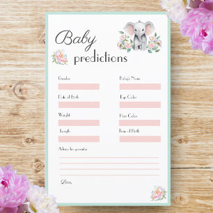 Baby-Elefanten-Pfingstrosen- und Luftballons-Baby-