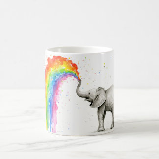 Baby-Elefanten-Regenbogen-Wasserfarben-Tasse Keram Tasse