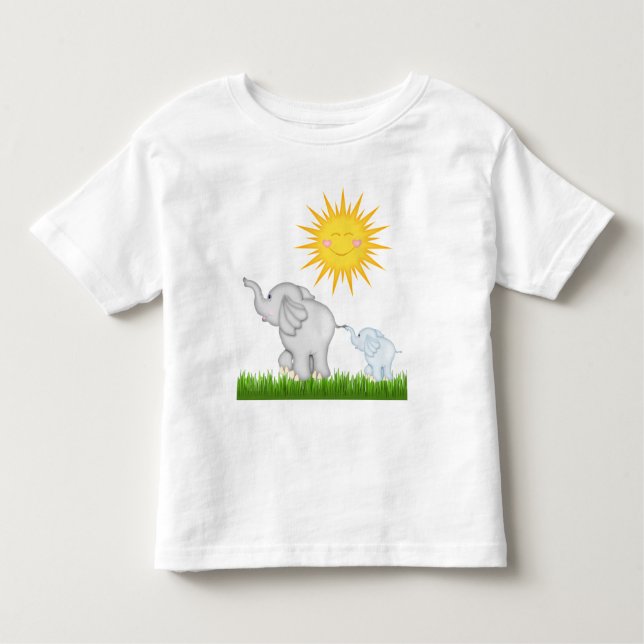 Baby Elefanten rollen unisex Kleinkind T - Shirt (Vorderseite)