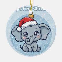 Baby-Elefanten-Weihnachtsdekoration — Baby's erste