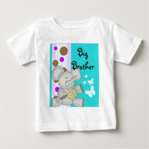 Baby Elephant Aquamarin Big Brother T-shirt