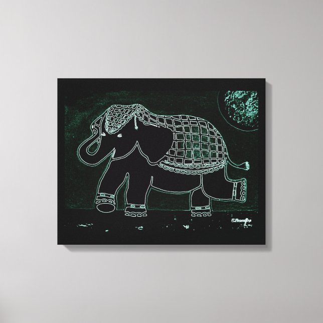 "Baby Elephant" Art Design Leinwanddruck (Vorderseite)