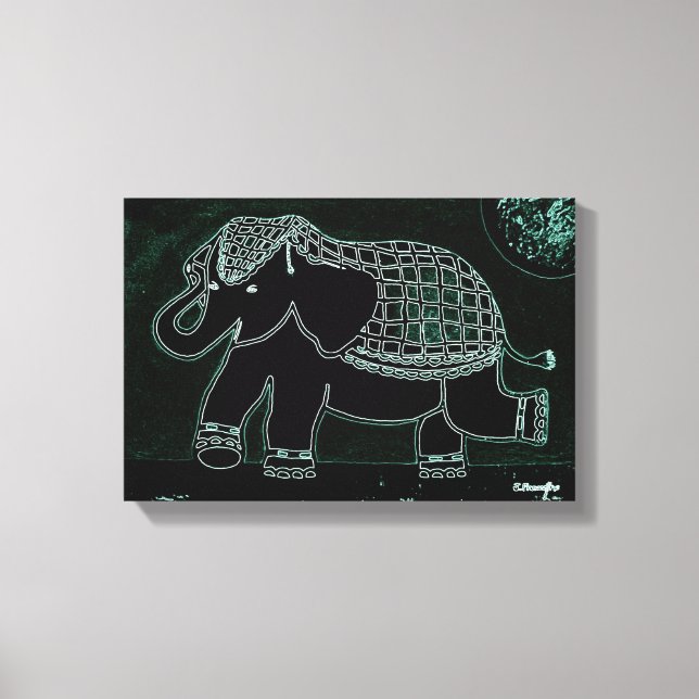 "Baby Elephant" Art Design Leinwanddruck (Vorderseite)