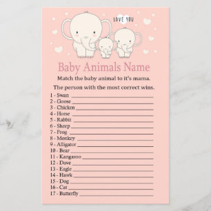 Baby Elephant Baby Animes Name Game