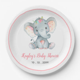 Baby Elephant Baby Dusche (Bloral) Pappteller