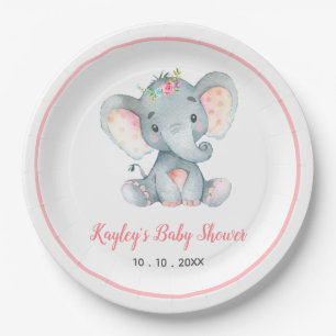 Baby Elephant Baby Dusche (Bloral) Pappteller