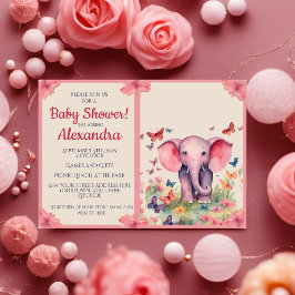 Baby Elephant Baby Dusche Einladung