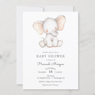 Baby Elephant Baby Dusche Einladung